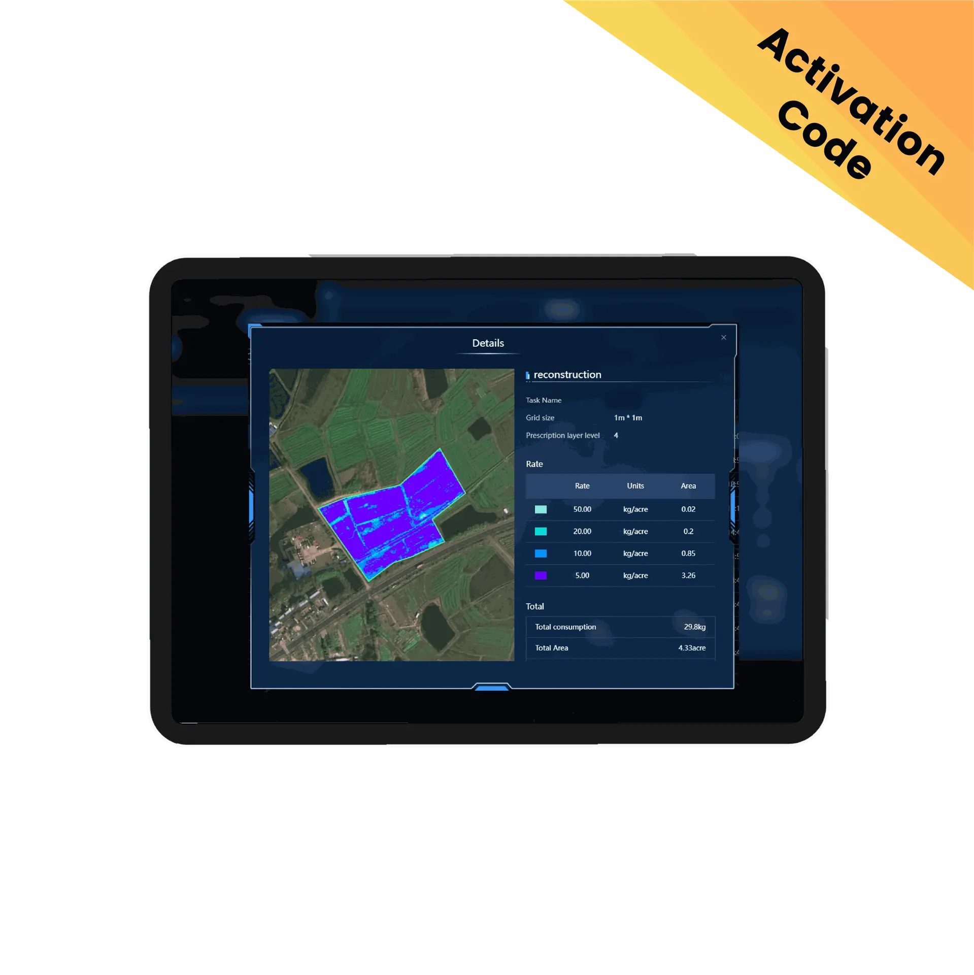 Licencia de activación del sistema de gestión agrícola FJD por año